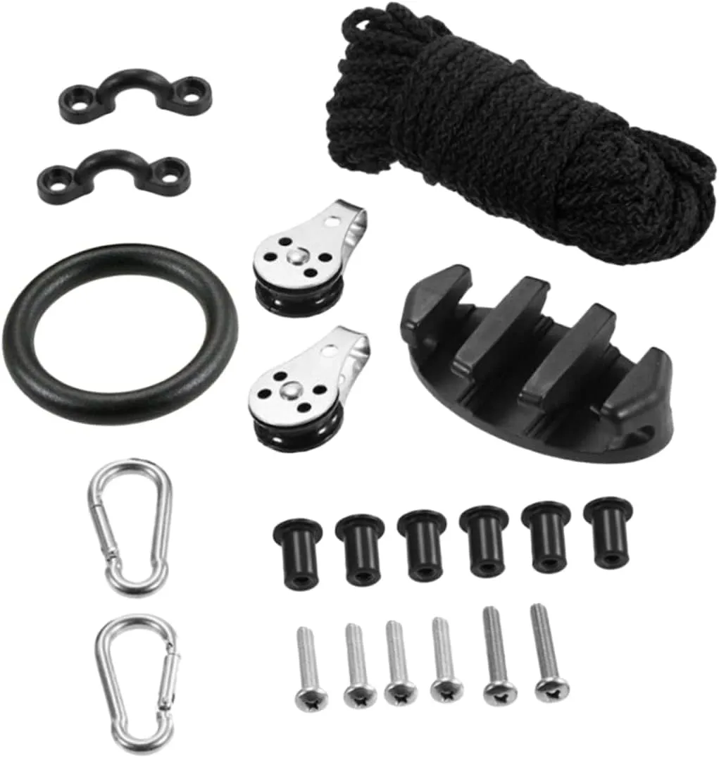 1 Set Water Sports Anchor Trolley Kit Paddle Racks Boat Anchor Cart Boats Foldable Kayak Inflatable Kayak Boat Hose Kayak Anchor Seat Carrier Dingy Sup Trolley Handles