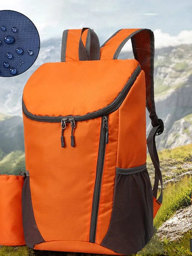 30-40 L Hiking Backpack Lightweight Packable Backpack Daypack Windproof Rain Waterproof Breathable Foldable Lightweight Outdoor Yoga Hunting Fishing Hiking Nylon Lake blue Black Light Green