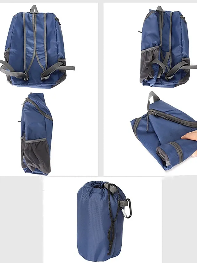 30-40 L Hiking Backpack Lightweight Packable Backpack Daypack Windproof Rain Waterproof Breathable Foldable Lightweight Outdoor Yoga Hunting Fishing Hiking Nylon Lake blue Black Light Green