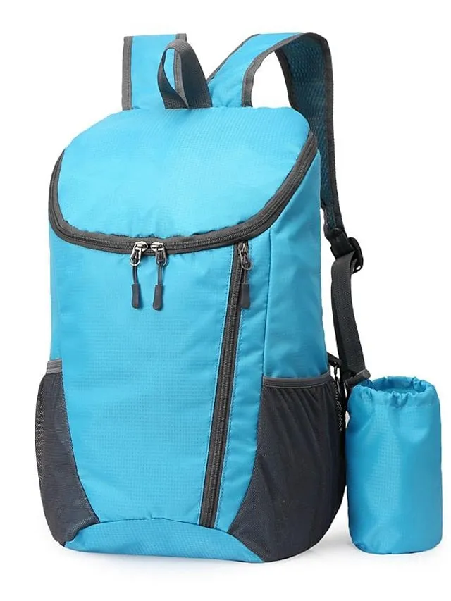 30-40 L Hiking Backpack Lightweight Packable Backpack Daypack Windproof Rain Waterproof Breathable Foldable Lightweight Outdoor Yoga Hunting Fishing Hiking Nylon Lake blue Black Light Green