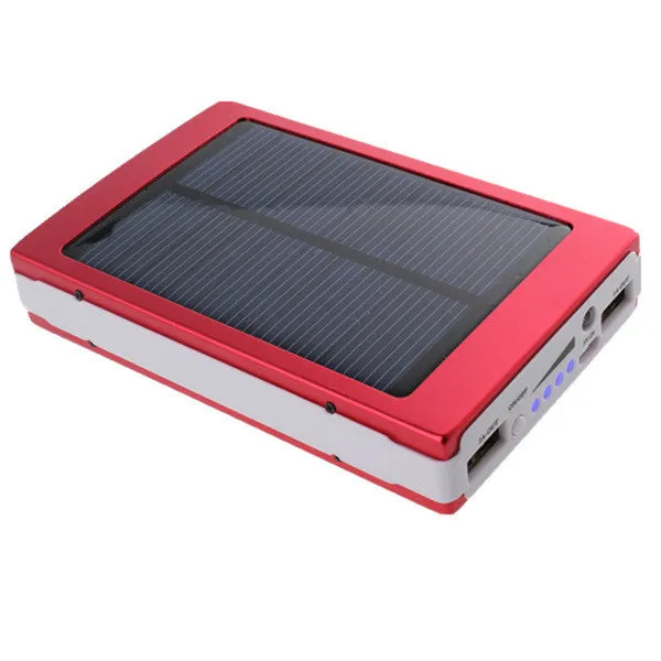 30000mAh Phone Mobile Solar Panel Travel Hiking Charger Battery Dual USB External Power Bank For Iphone For Samsung
