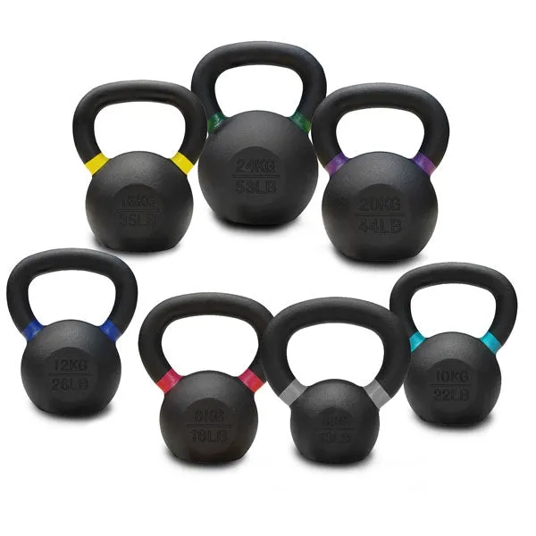 6KG TO 24KG PREMIUM POWDER COATED KETTLEBELLS SINGLE PACK