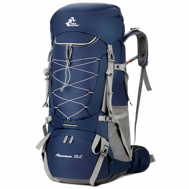 75L Big Capacity Nylon Waterproof Hiking Backpack