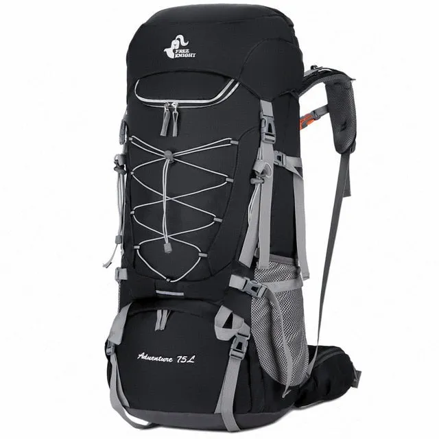 75L Big Capacity Nylon Waterproof Hiking Backpack