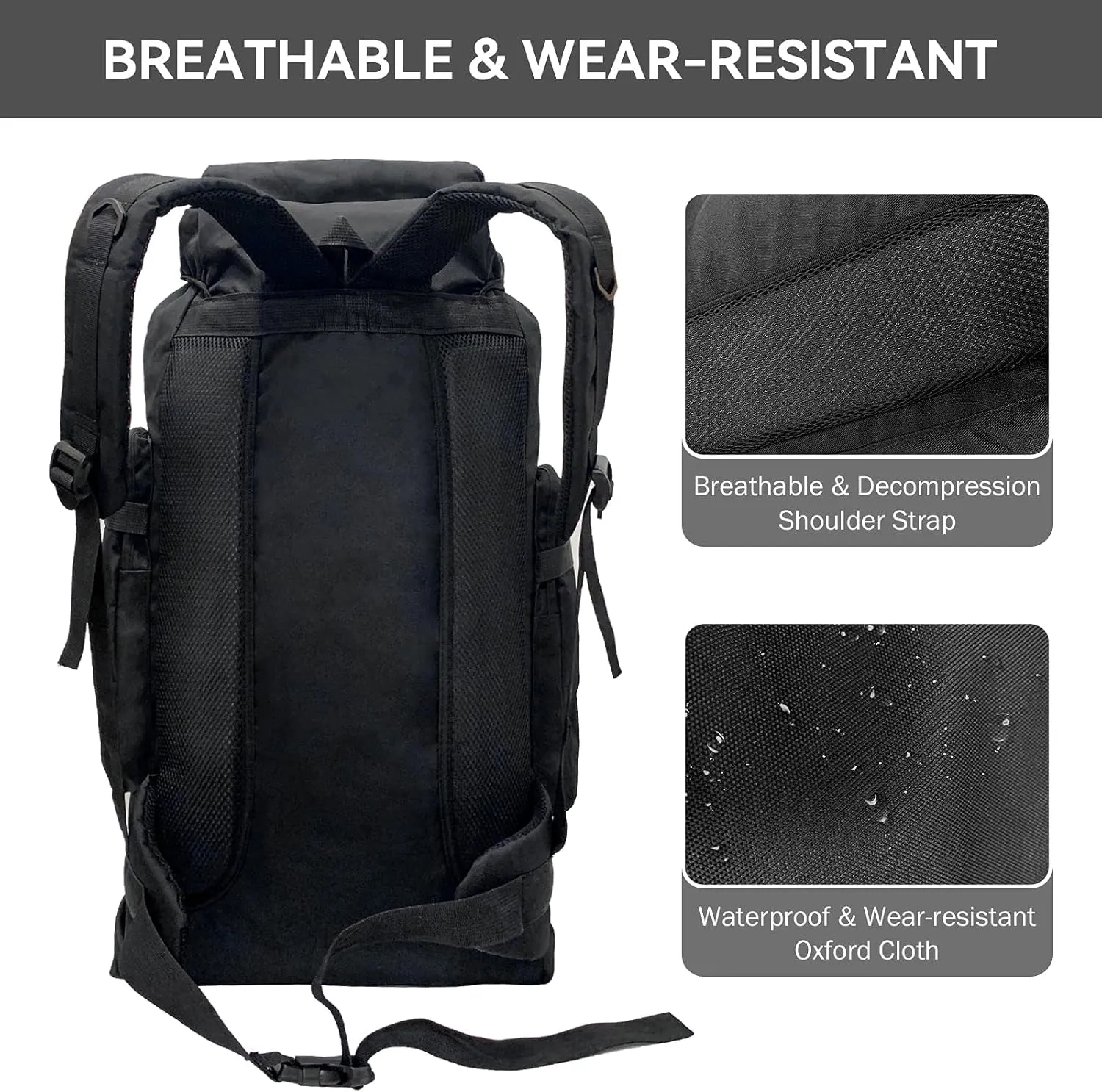 75L Hiking Backpack Outdoor Trekking Bag Lightweight Waterproof