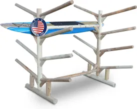 8-Place Kayak Rack, Freestanding Kayak Storage Rack, Kayak Racks for Outdoor Storage, Surfboard Rack or SUP Storage Rack, Kayak Storage Rack, Paddle Board Rack