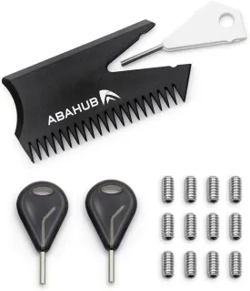 Abahub Surfboard Fin Key Screws Kit for Futures/FCS Fins with Surf Wax Comb & 2 Extra Keys and Screws