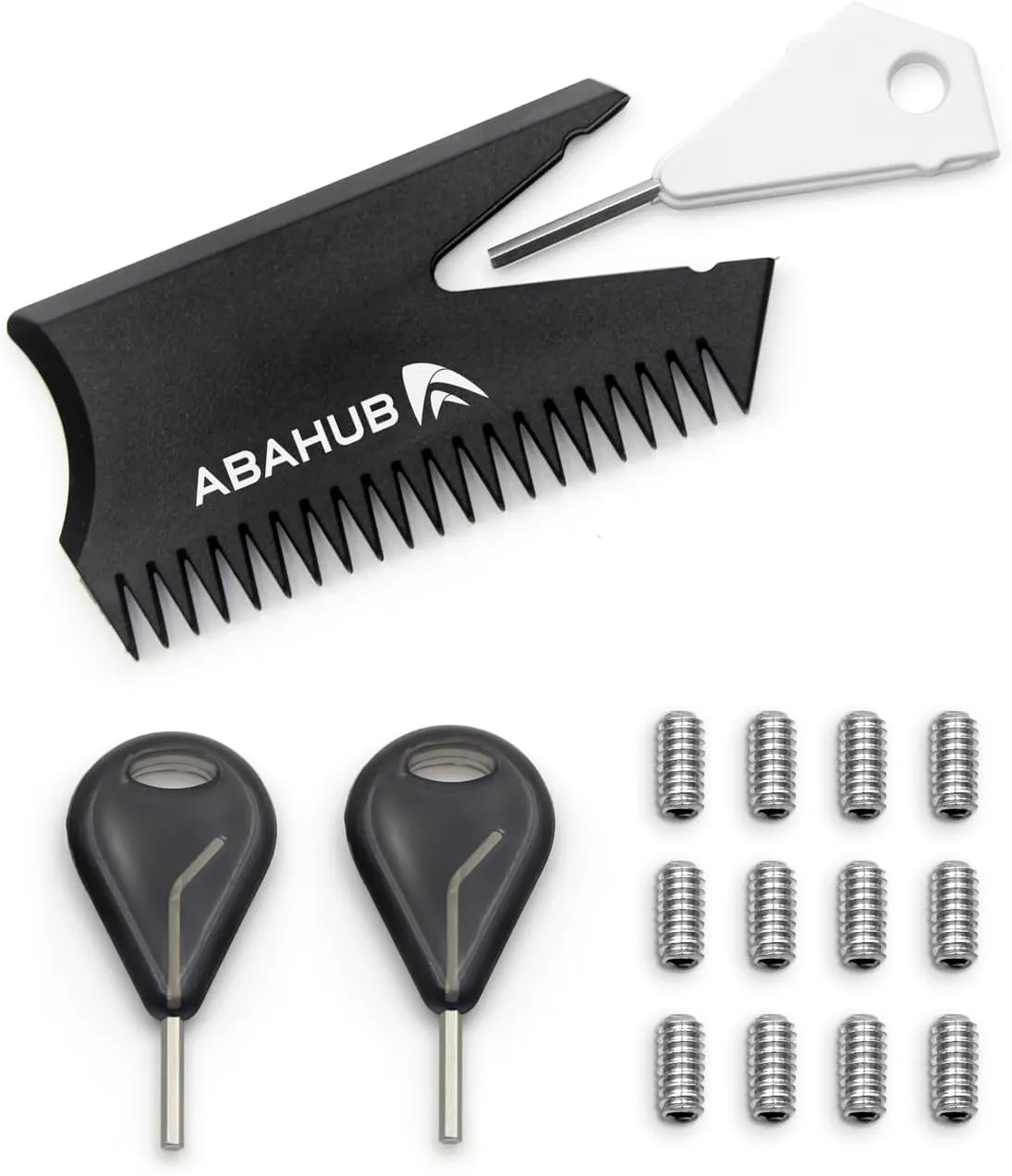 Abahub Surfboard Fin Key Screws Kit for Futures/FCS Fins with Surf Wax Comb & 2 Extra Keys and Screws