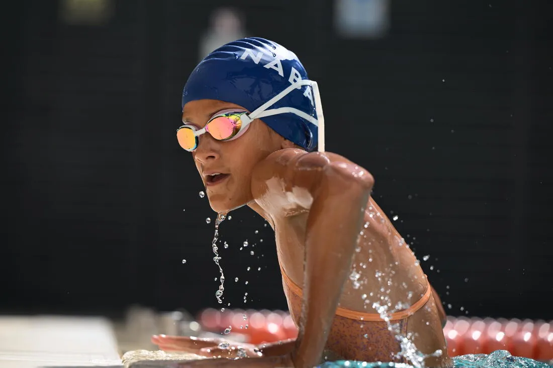 Adult & Kid's Swimming Goggles Mirror Lenses Large - 500 B-Fit