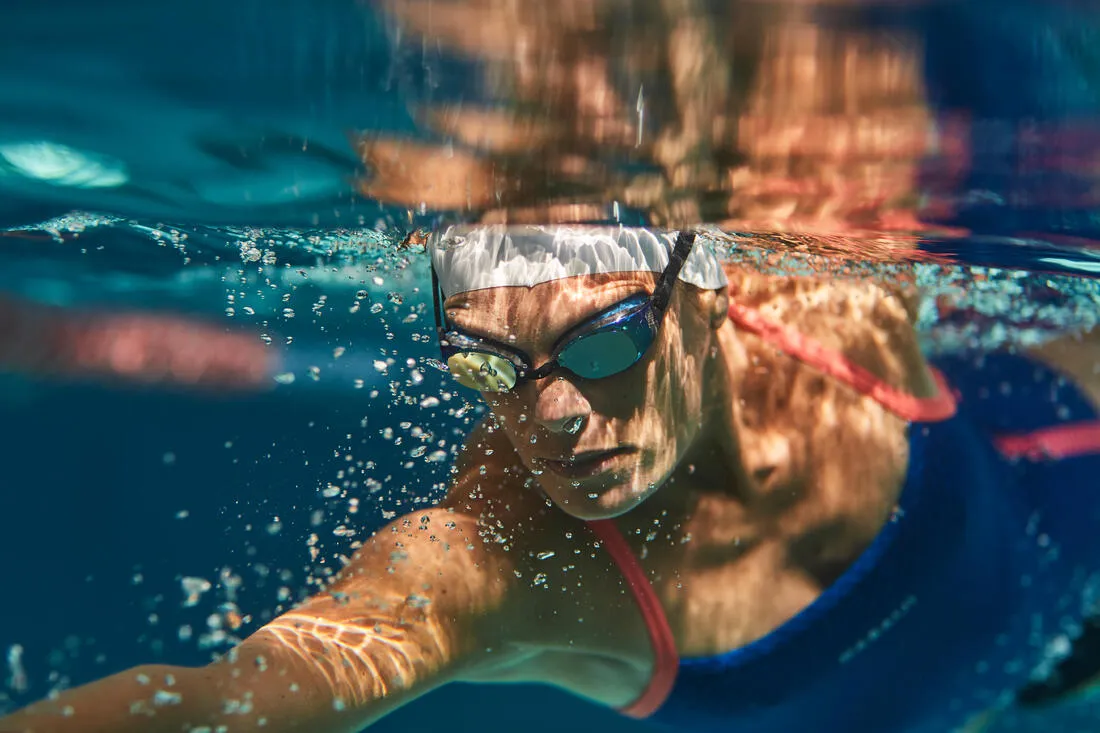 Adult & Kid's Swimming Goggles Mirror Lenses Large - 500 B-Fit