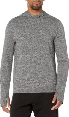 Amazon Essentials Men's Active Quick Dry Tech Stretch Long-Sleeve Hooded Pullover T-Shirt