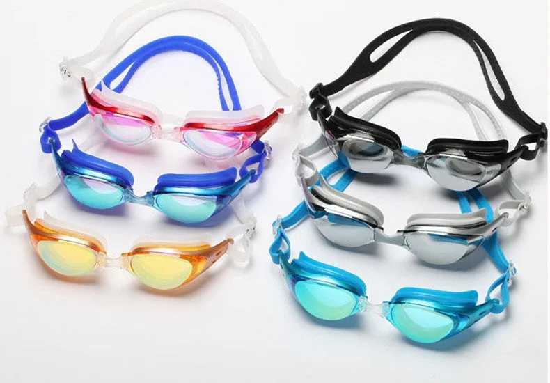 Anti-fog mirrored Adjustable Eyeglasses men women unisex coating swimming glasses adult goggles