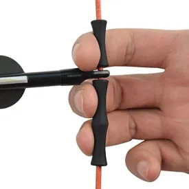 Archery Bowstring Finger Saver Quick Shot Finger Guard for Hunting or Bowfishing Black Non Glove