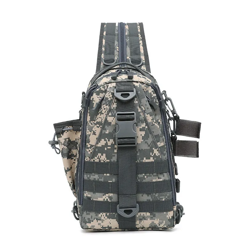 Backpack One Shoulder Two Shoulders Bag Multi-Functional Tactical Chest Bag Large Capacity Outdoor Travel Back Rod Fishing Fishing Bag