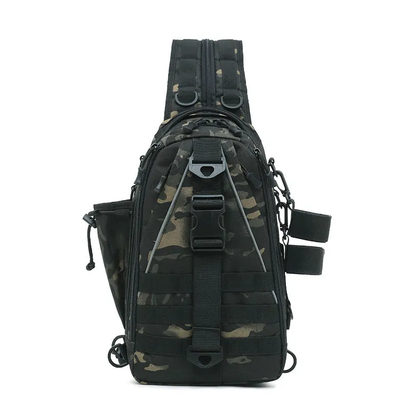 Backpack One Shoulder Two Shoulders Bag Multi-Functional Tactical Chest Bag Large Capacity Outdoor Travel Back Rod Fishing Fishing Bag