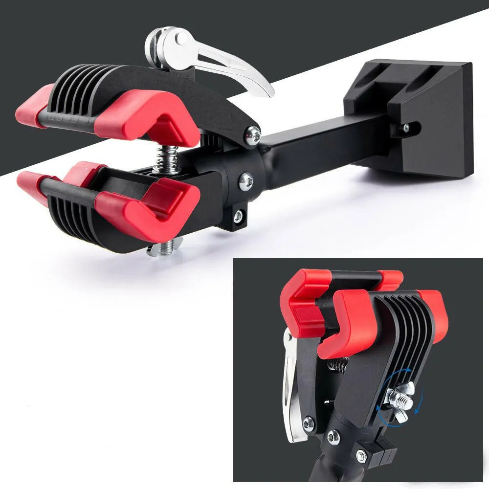 Bicycle Wall Mounted Bike Rack Parking Rack Wall Mounted Mountain Bike Rack Aluminium Alloy Clip Crash Pad Loaded 20KG Bracket