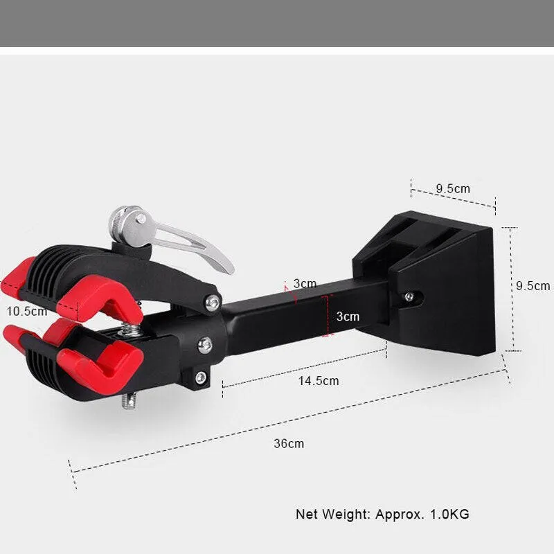 Bicycle Wall Mounted Bike Rack Parking Rack Wall Mounted Mountain Bike Rack Aluminium Alloy Clip Crash Pad Loaded 20KG Bracket