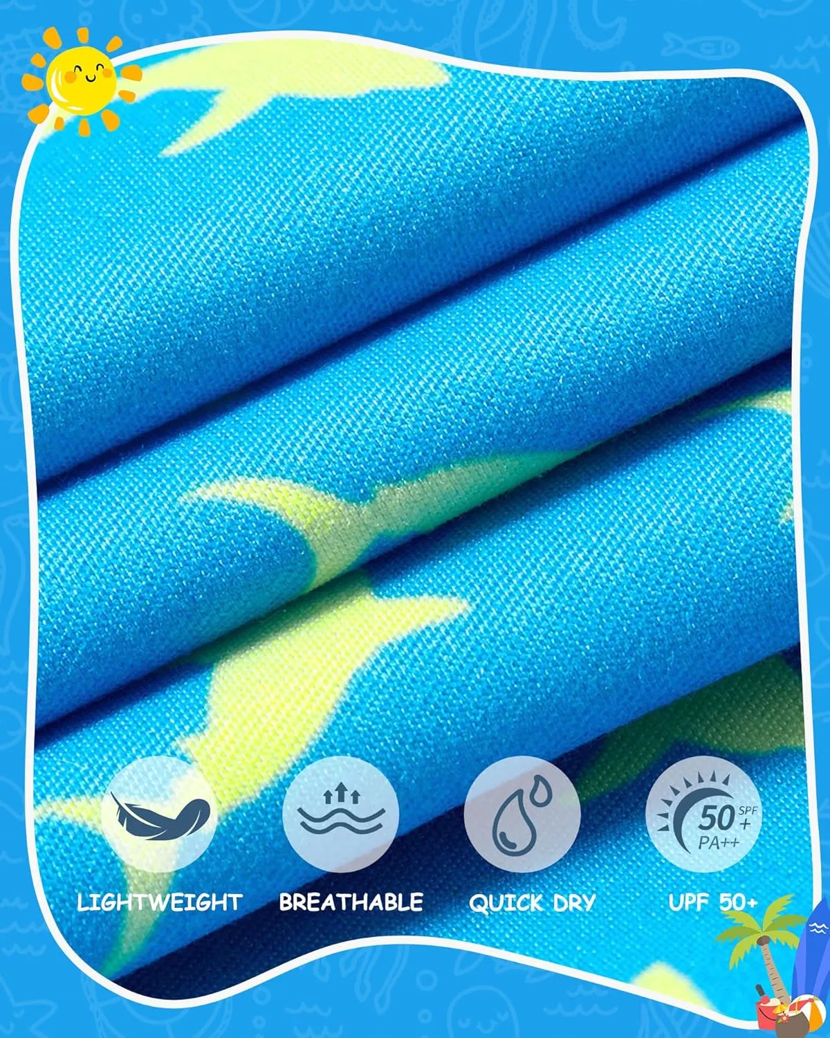 Boys Swim Trunks with Compression Liner Toddler Boys Swim Shorts Boxer Brief Board Shorts Swimming Set 5-18T