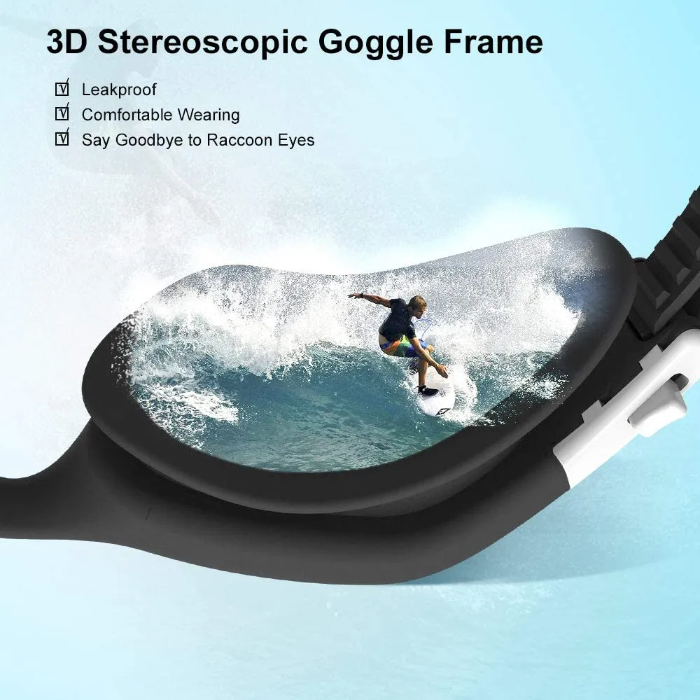 Brand new Swimming Goggles, ZIONOR G1 Polarized Swim Goggles with Mirror/Smoke Lens UV Protection Watertight Anti-Fog Adjustable Strap Comfort fit for Unisex Adult Men and Women, Teenagers