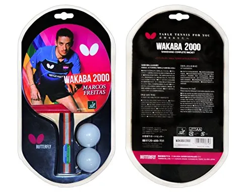 Butterfly Wakaba 2000 Table Tennis Racquet With 2 Balls