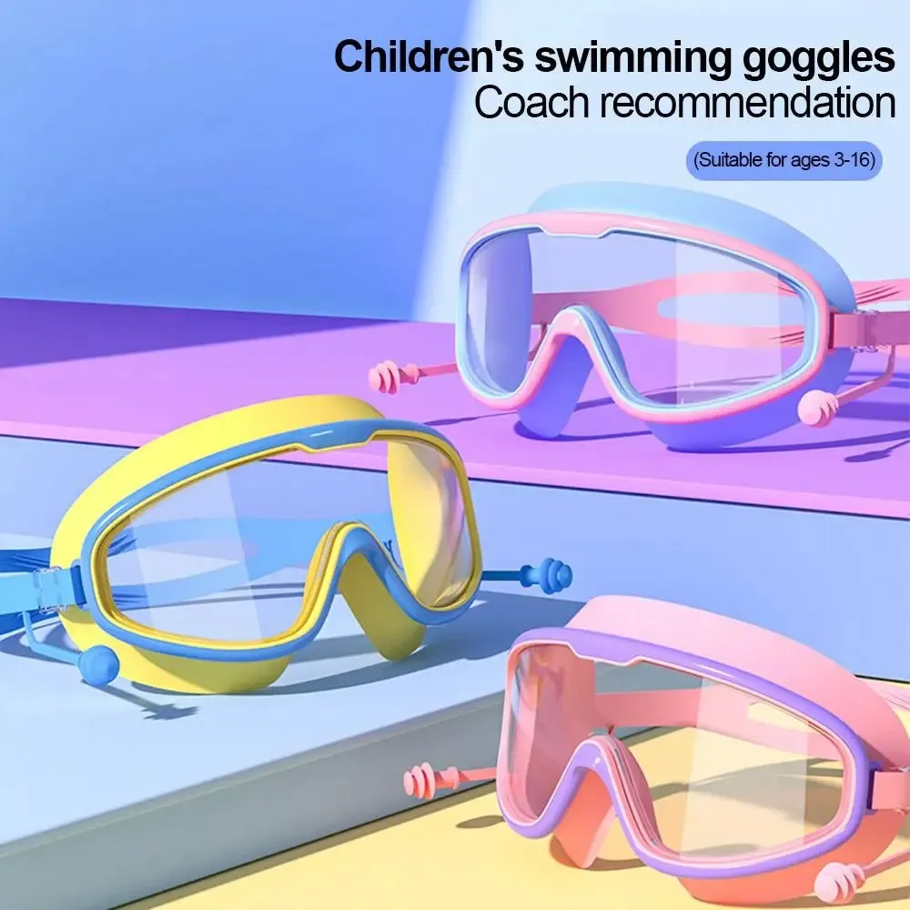 Clear Anti-Fog Swim Goggles for Kids - No Leak/Pool & Beach Ready