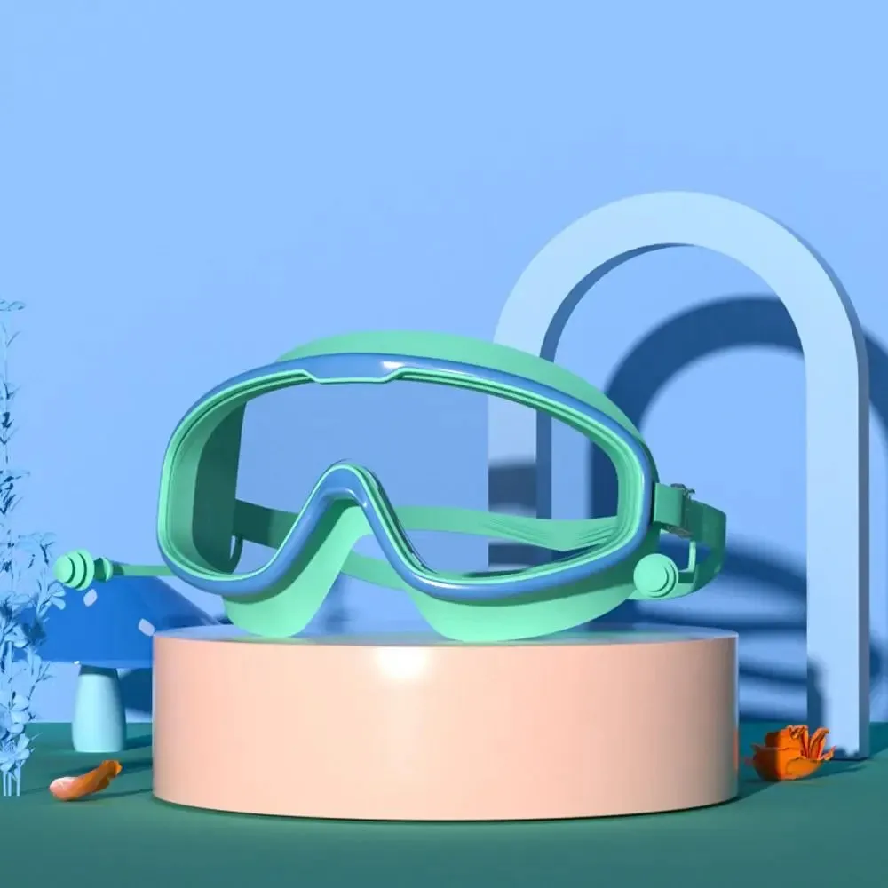 Clear Anti-Fog Swim Goggles for Kids - No Leak/Pool & Beach Ready