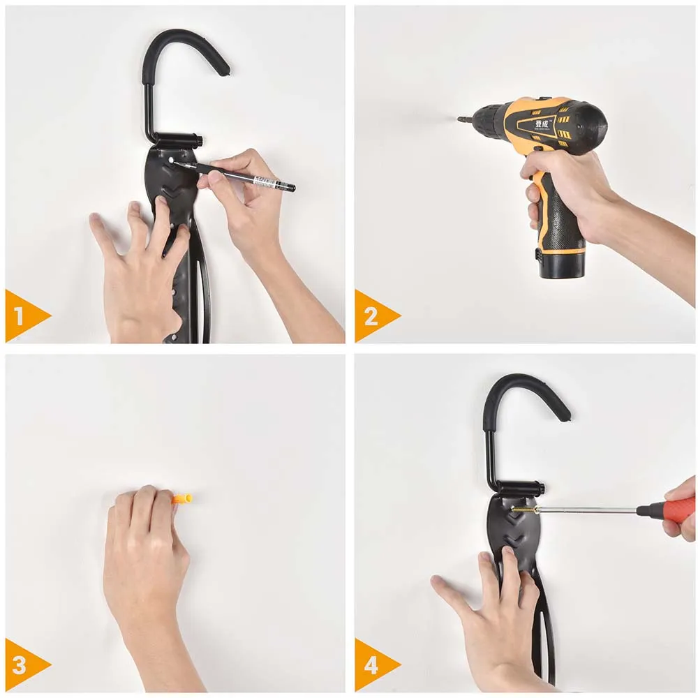 DIY Garage Bike Rack Wall Mount Bike Hook Hanger 2 Pack