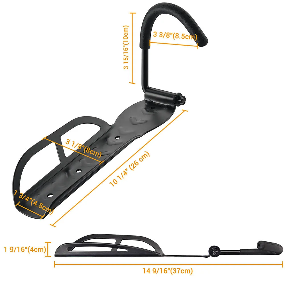 DIY Garage Bike Rack Wall Mount Bike Hook Hanger 2 Pack