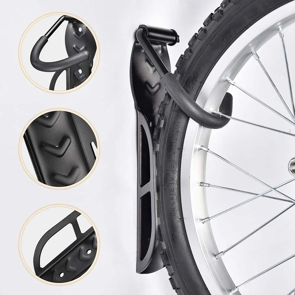 DIY Garage Bike Rack Wall Mount Bike Hook Hanger 2 Pack