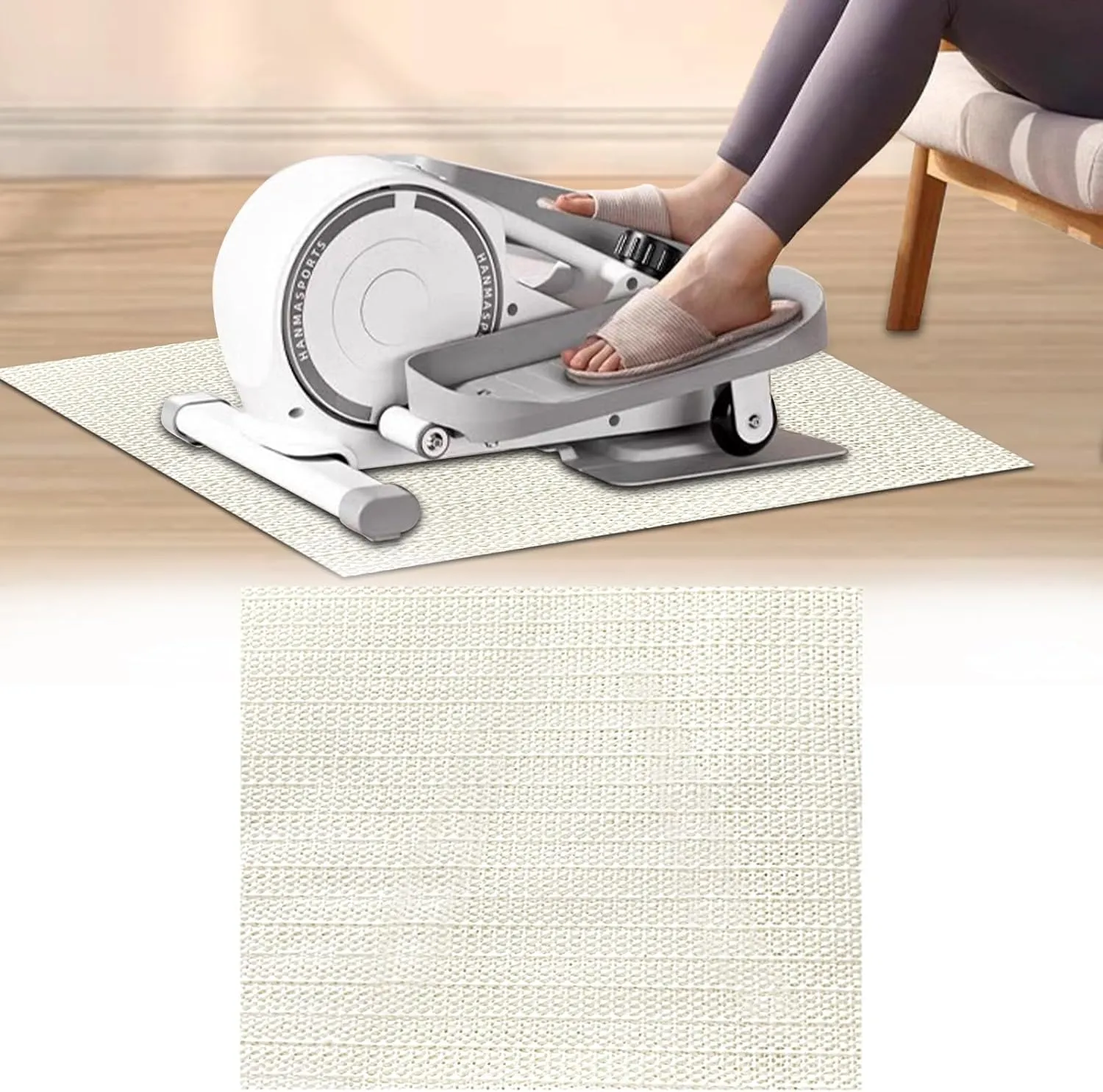 Ellipse Leg Exerciser Machine Non-Slip Mat, Apply to Under Desk Elliptical Pe...