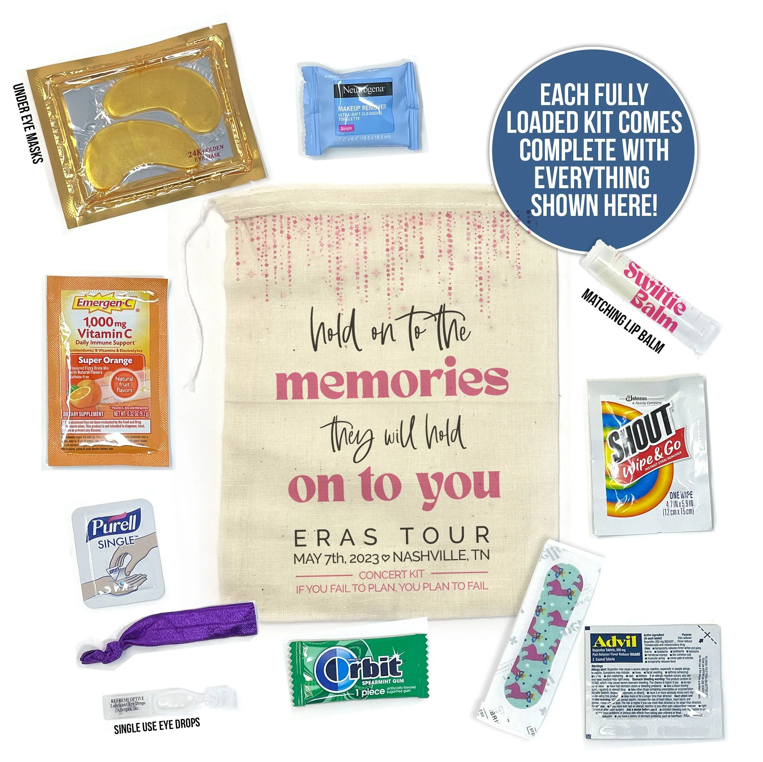 eras tour concert kit funny taylor concert gift for concert goers hold on to the memories great party gift with or without supplies