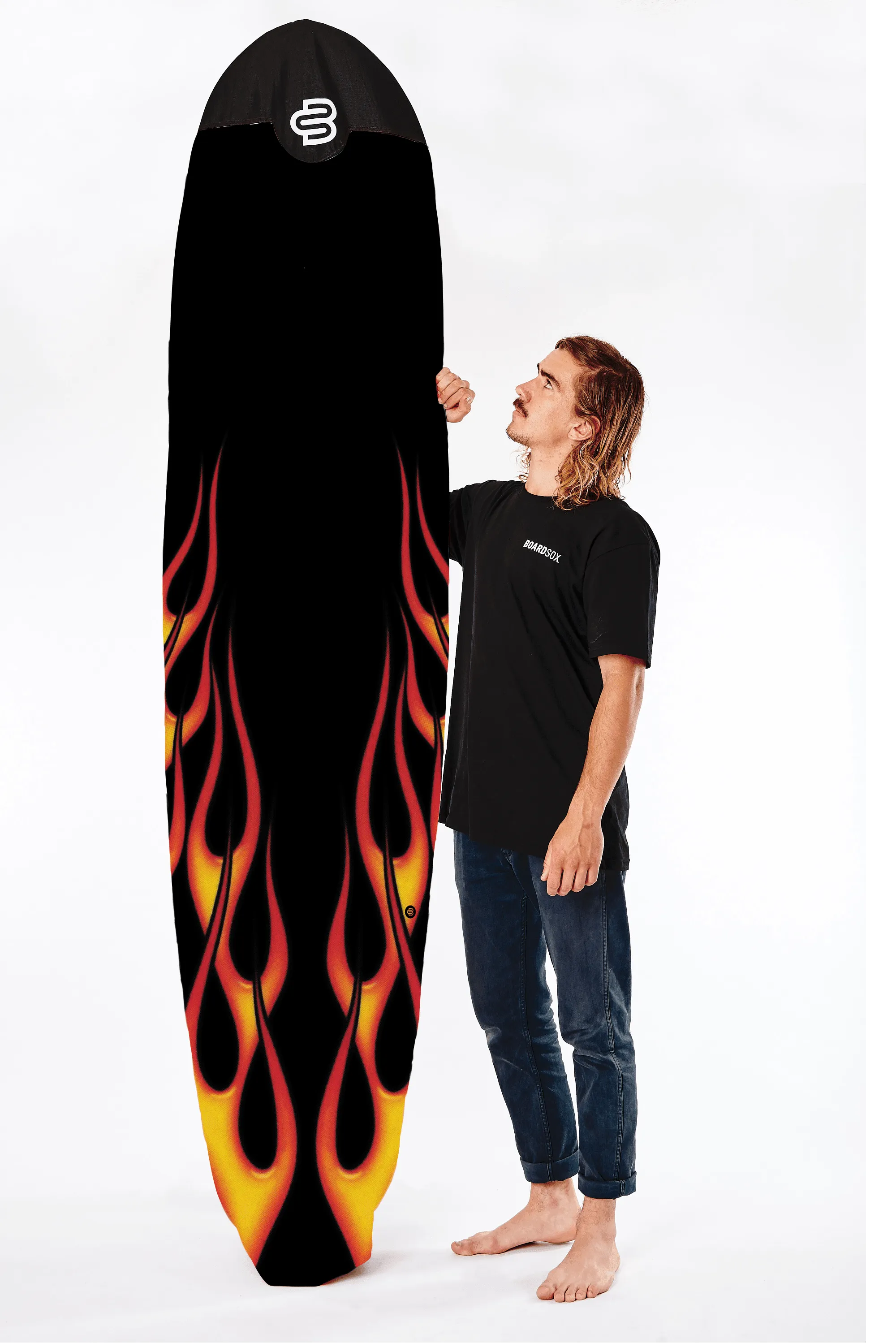 Flames  -  Longboard Surfboard Cover