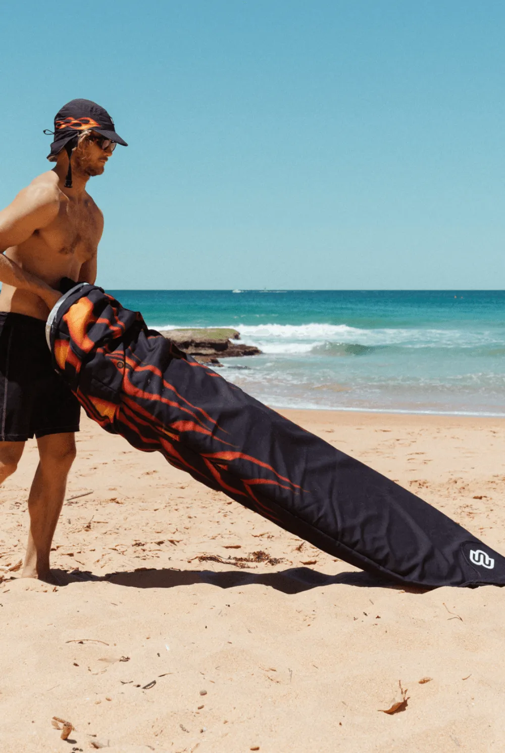 Flames  -  Longboard Surfboard Cover