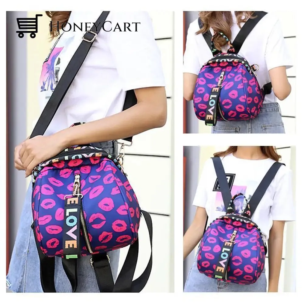 Floral Waterproof Shoulder Bag Backpack