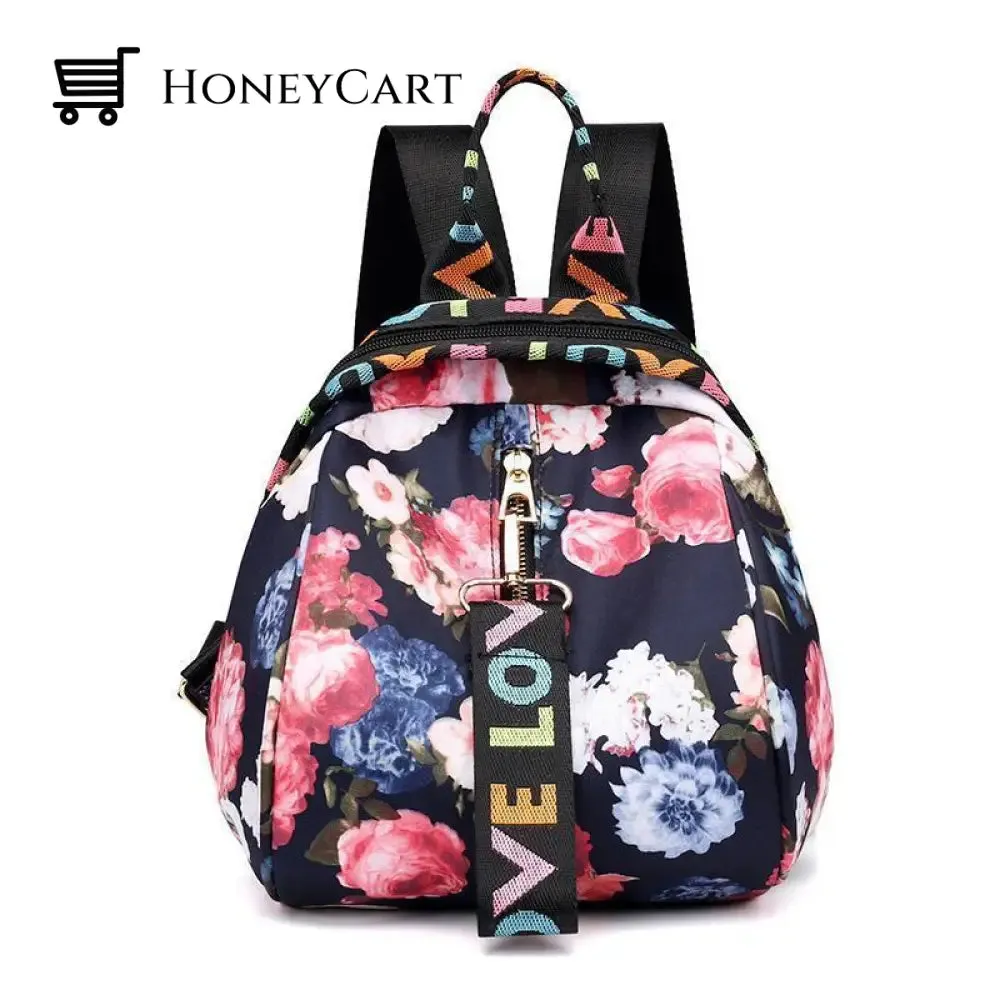 Floral Waterproof Shoulder Bag Backpack