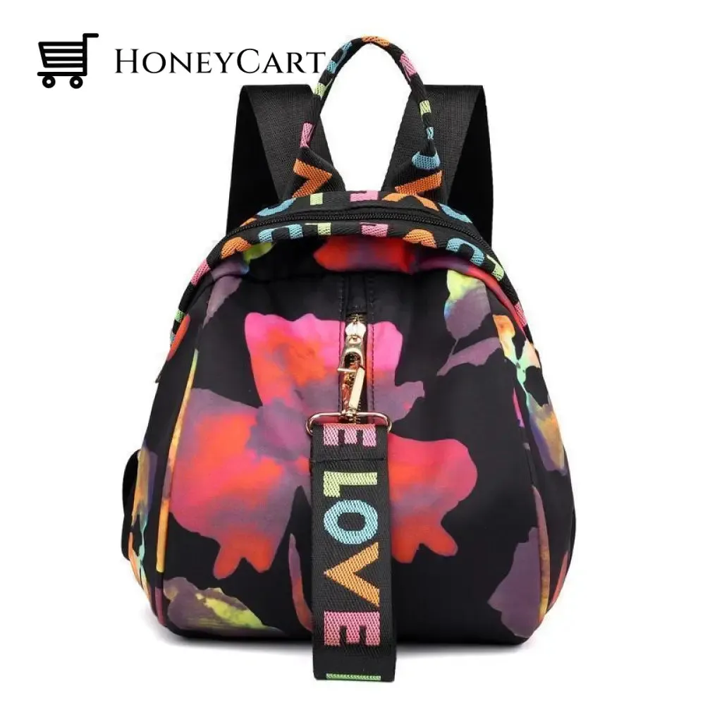 Floral Waterproof Shoulder Bag Backpack