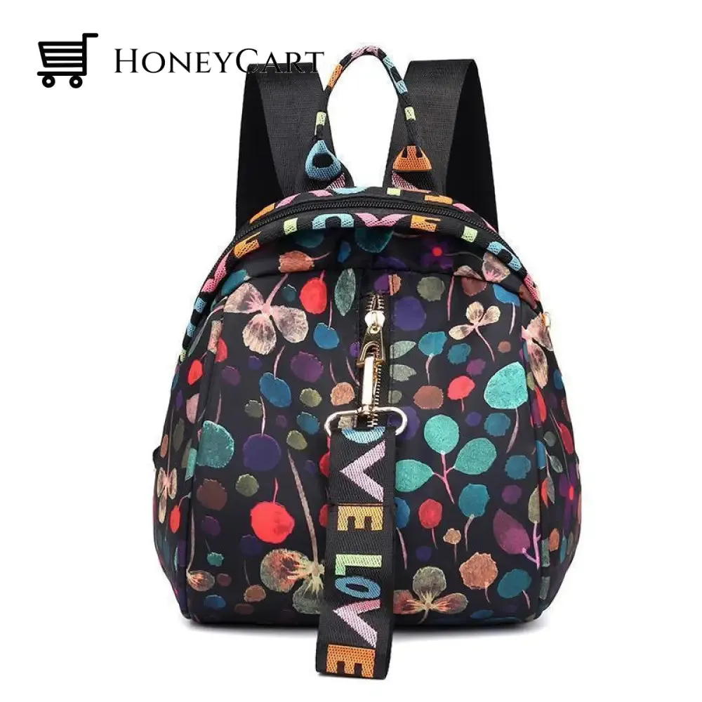 Floral Waterproof Shoulder Bag Backpack