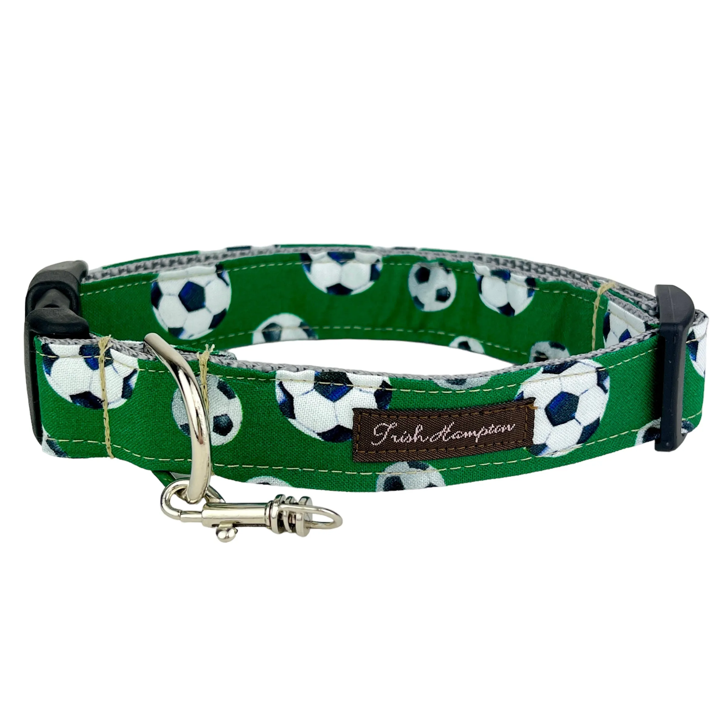 Green Soccer Ball Dog Collar - 1032