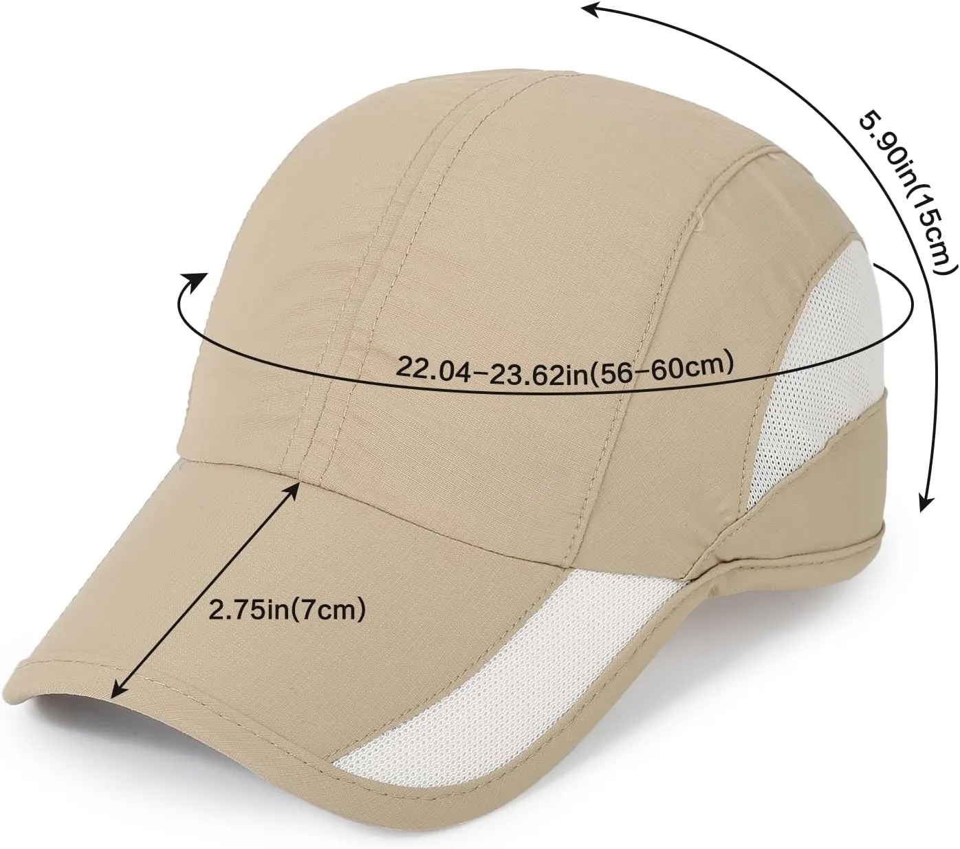 HH HOFNEN Quick Dry Baseball Cap Unstructured Running Cap Water-Resistant UPF 50  Mesh Golf Sun Hats for Men Women