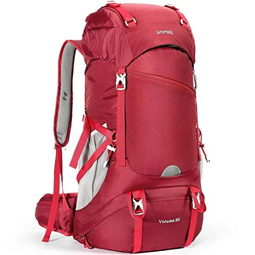 Hiking Backpack 50L, Waterproof Trekking Backpack Travel Backpack Outdoor Hiking Backpack With Rain Cover, Backpacker Backpack For Hiking, Mountaineering, Camping, Travel Sports
