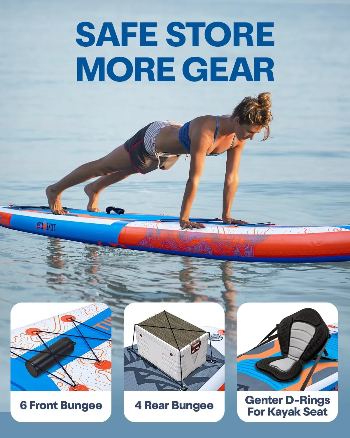 Inflatable Stand Up Paddle Board with Full Accessories Kit, 11' x 33" SUP Paddle Board for Adults and Youth of All Skill Levels, 430lbs Capacity Non-Slip EVA Deck, Lightweight & Portable