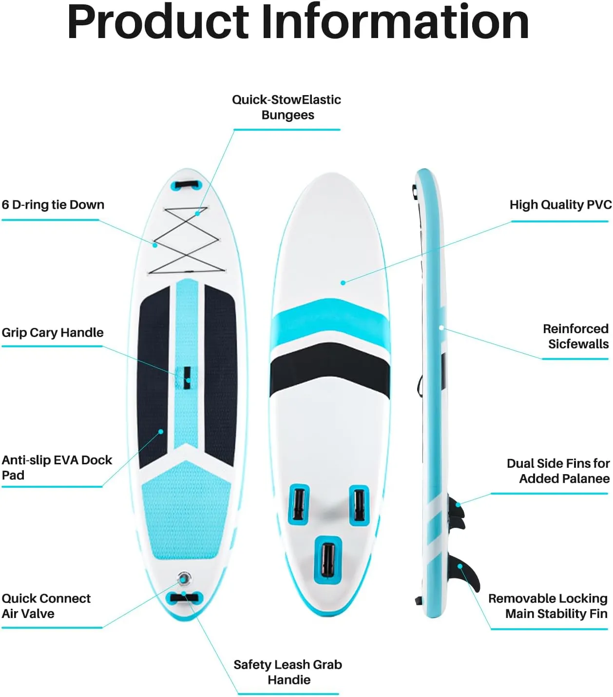 Inflatable Stand Up Paddle Board with Premium SUP Paddleboard Accessories,2-in-1 Paddle for Adults