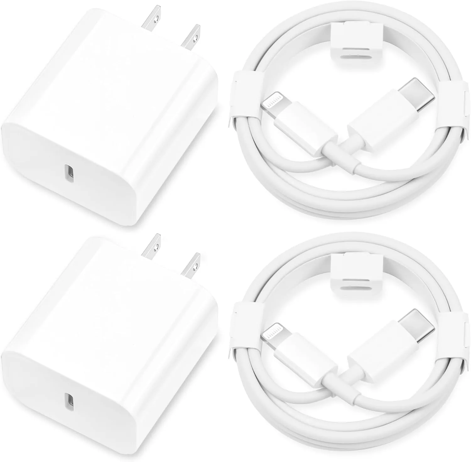 iPhone Charger Fast Charging,[Apple MFi Certified] 2Pack 20W Type C Fast Charger Block with 6FT USB C to Lightning Cable Compatible for iPhone 14/13/12/11 Pro Max/Xs Max/XR/X,iPad