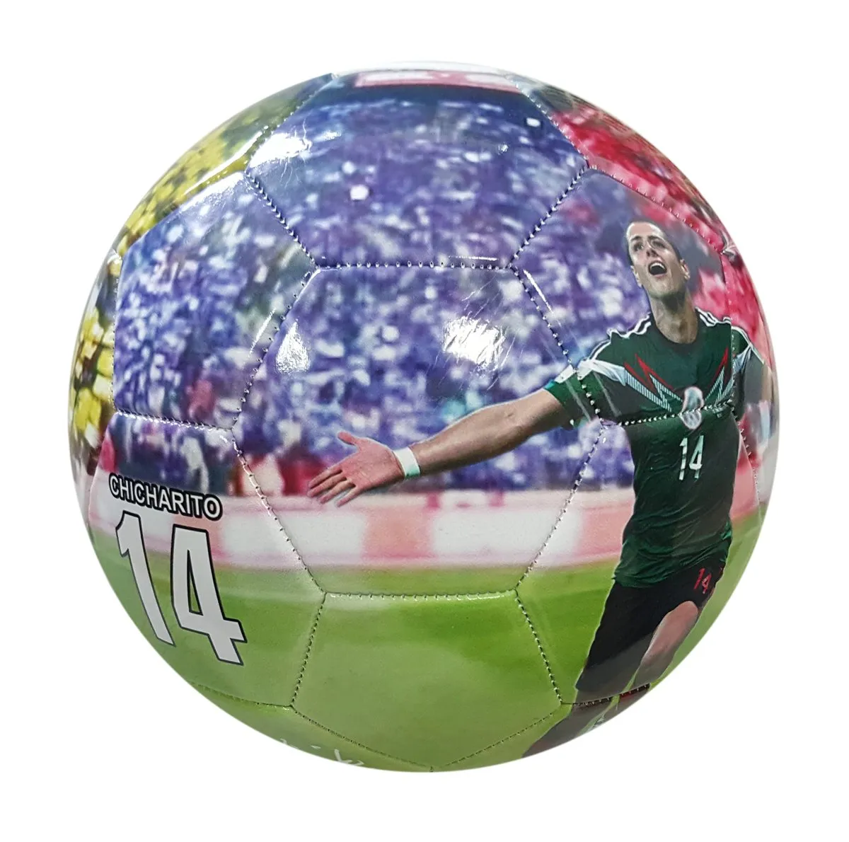 iSport Gifts Superstar Player Soccer Ball Training Gift Size 5 | Juventus Ronaldo 7 | Barcelona Messi 10 | Hazard | Pogba | Chicharito | Ozil | Alexis | Ibra | Italy Football Pelota
