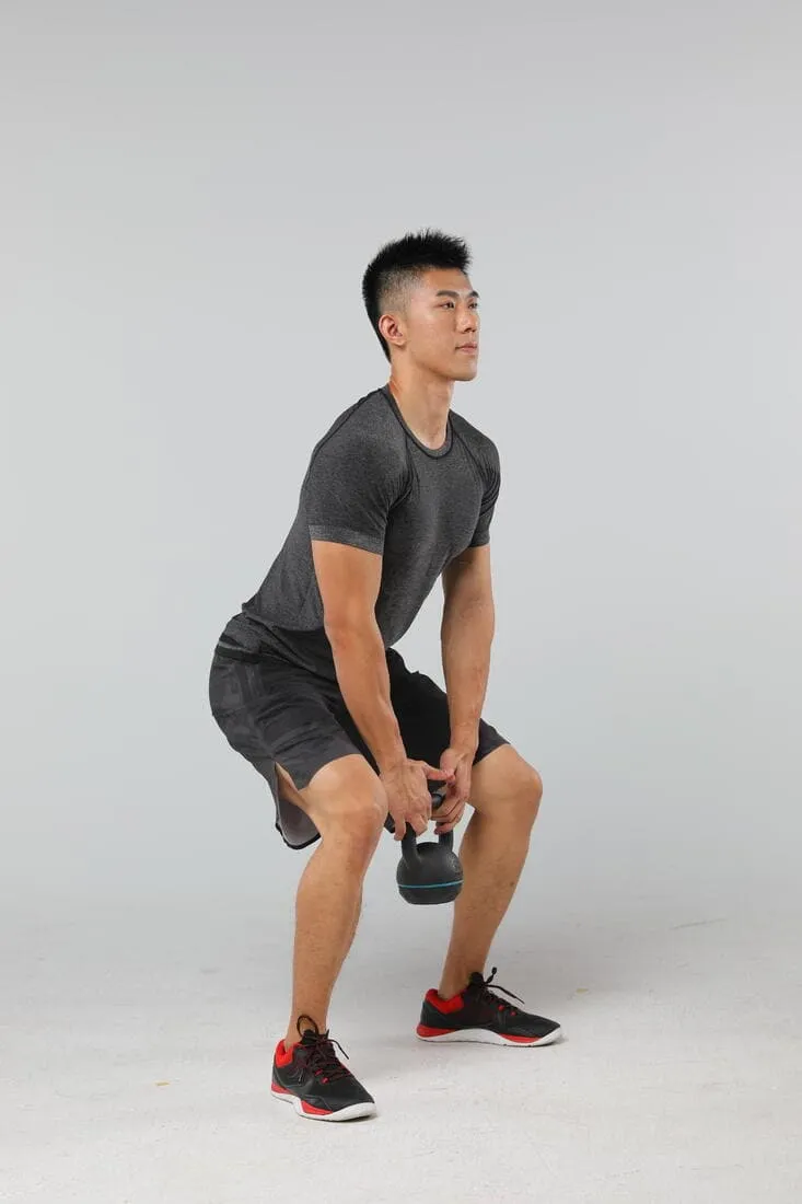 Kettlebell de musculation en fonte et base caoutchouc - 16 kg