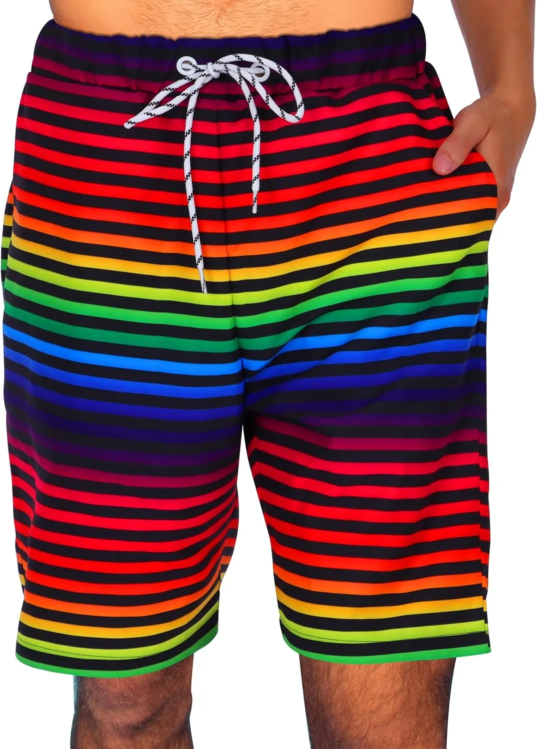 KYKU Swimming Trunks Men Swim Shorts Swimwear Beachwear Board Shorts with Pocket