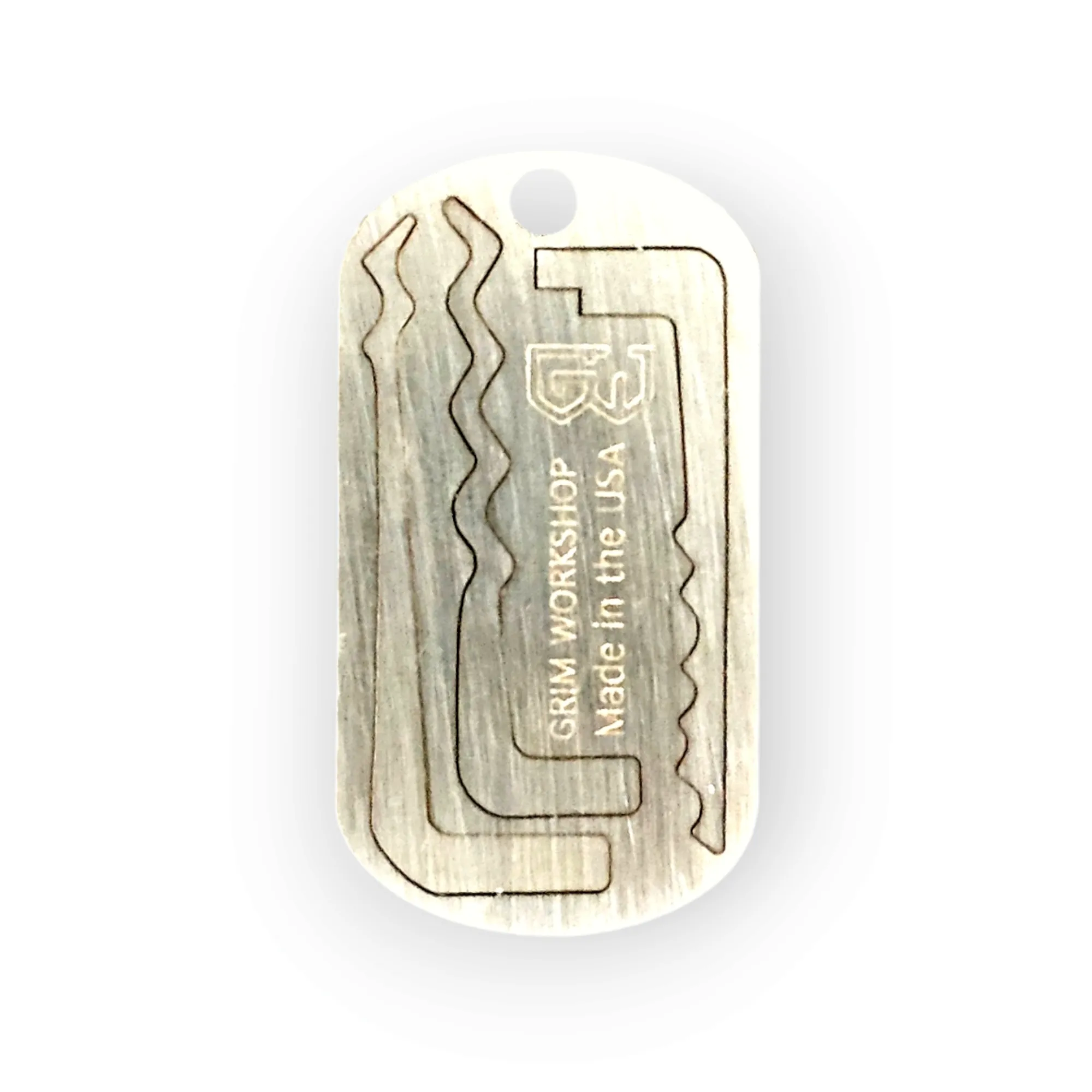 Lock Pick Rake Dog Tag: Rake Lock Pick Necklace