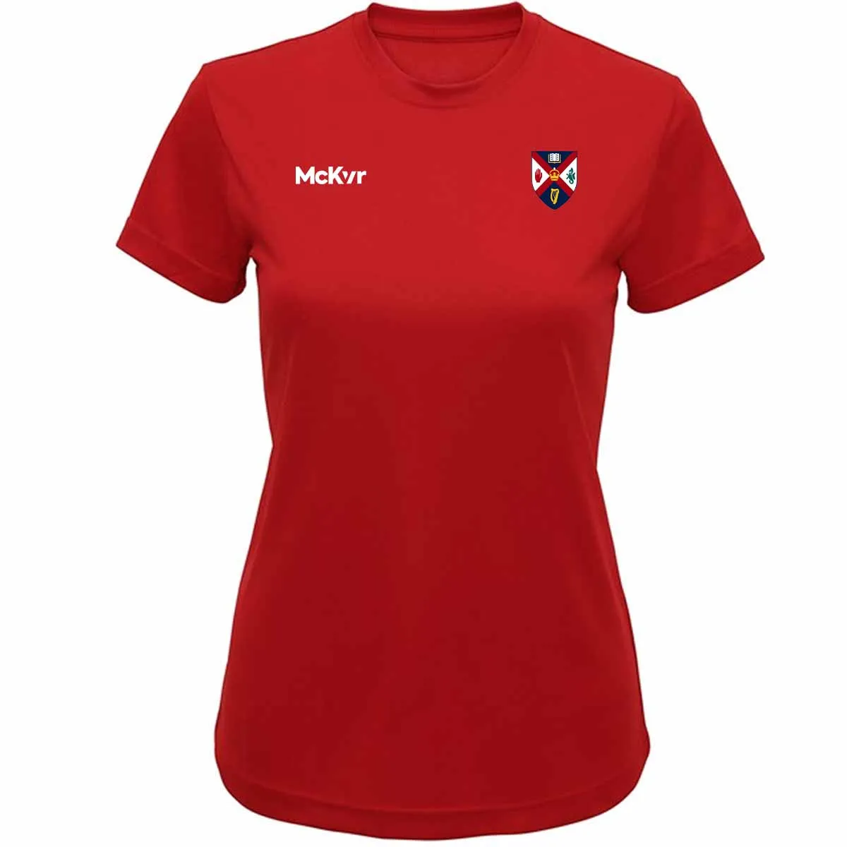 Mc Keever Queens Ladies Basketball Performance Tee - Womens - Fire Red