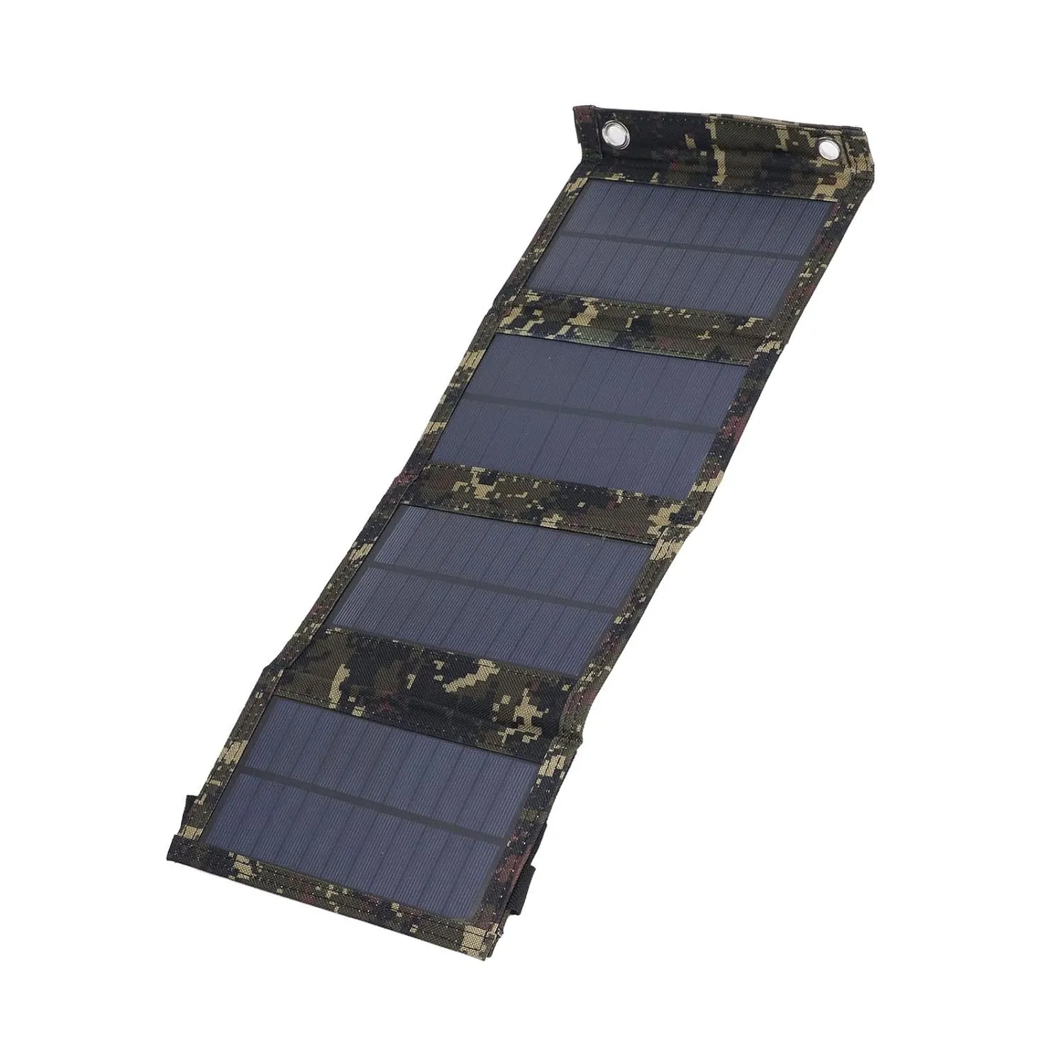 New Foldable Solar Charger, IP65 Waterproof Portable Foldable Solar Panel Kit 5V for Hiking (Camouflage)