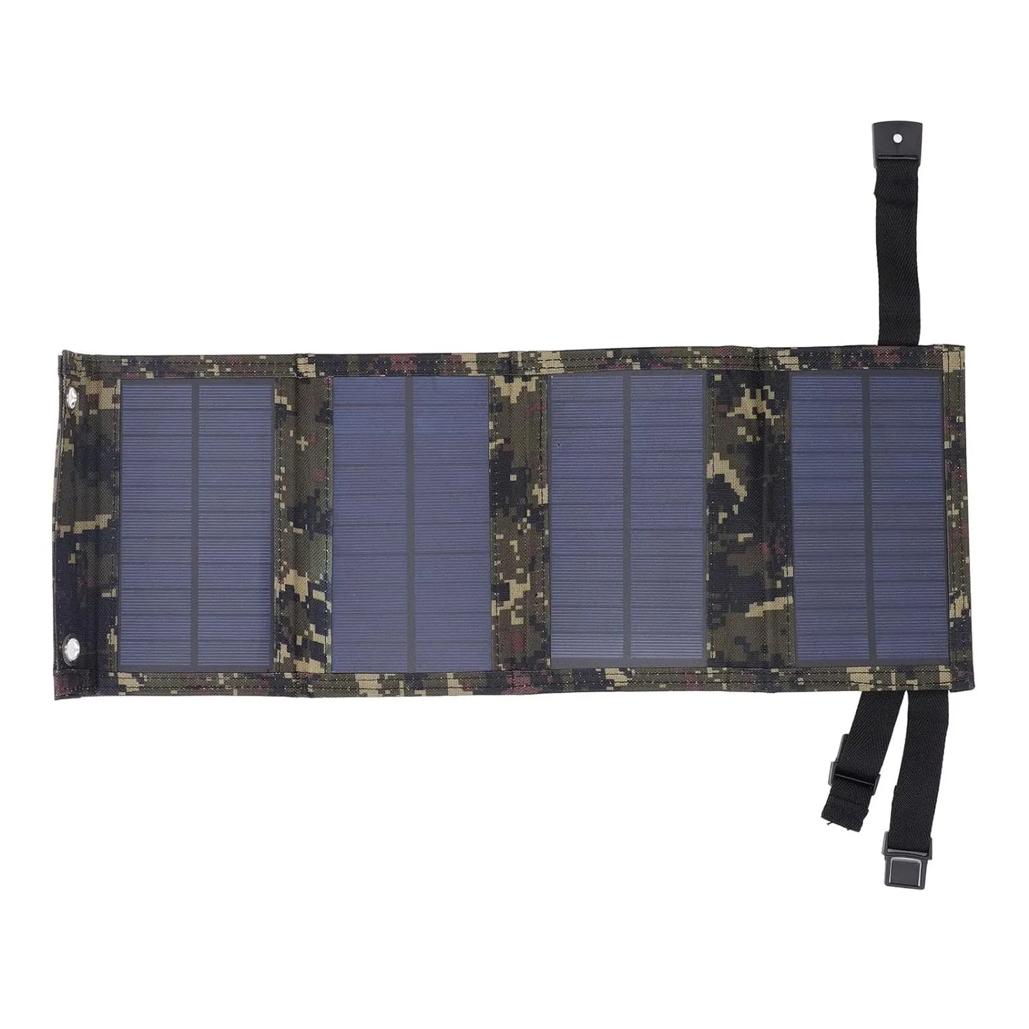 New Foldable Solar Charger, IP65 Waterproof Portable Foldable Solar Panel Kit 5V for Hiking (Camouflage)